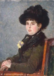 Portrait of a Woman with Feathered Hat